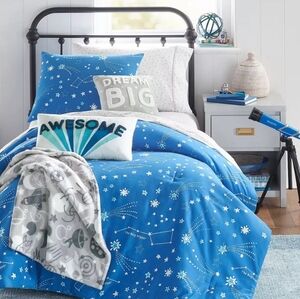 Charter Club Kid Starry Sky 2Pc Comforter Set Twin/Twin Xl Blue Glow-in-the-Dark
